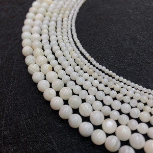 Natuurlijke witte parelmoer ronde kralen in maten 2 mm tot 12 mm voor DIY-kettingen