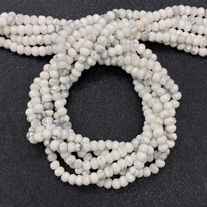 Gefacetteerde witte turkoois abacus kralen met natuurlijke textuur voor DIY sieraden