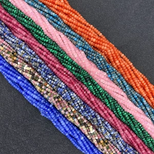 Χάντρες Rondelle με όψεις από Φυσική Πέτρα 2x3mm Μικρές Χάντρες για Αξεσουάρ Κατασκευής Κοσμημάτων DIY Βραχιόλια Κολιέ