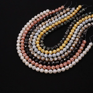 Perles de nacre facettées en mosaïque multicolore pour création de bijoux artisanaux
