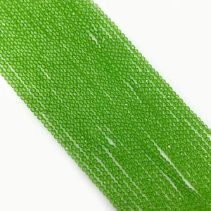 Στρογγυλές πράσινες φυσικές πέτρες 2mm-3mm για χειροποίητα κοσμήματα DIY