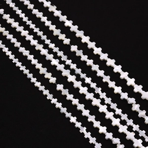 Künstliche Perles en Vrac en Nacre de Coquillage Blanc Naturel Forme de Croix Pour la Fabrication de Bijoux DIY Colliers Bracelets Polies