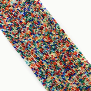 Πολύχρωμες γυάλινες χάντρες 2mm 3mm για κατασκευή κοσμημάτων DIY και κολιέ