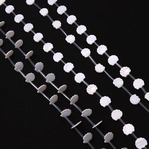 Natural White Freshwater Shell Beads Scallop Shape Polished Loose Beads For DIY Jewelry Making Necklaces Earring Accessory