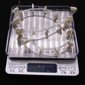 Vue détaillée de perles en coquillage naturel de 14,8 g pour la création de bijoux
