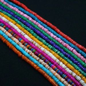 Natuurlijke Schelpkralen Geverfde Heishi Tussenkralen Losse Kralen Voor Handgemaakte Sieraden Ketting Armband Accessoires Cadeau