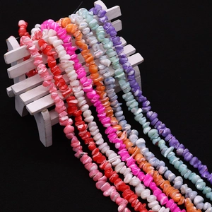 Natuurlijke schelpkralen 7-8mm in levendige kleuren voor DIY sieraden maken set