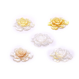 Set van 5 natuurlijke parelmoeren lotusbloem kralen voor DIY sieraden maken