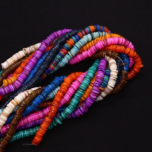 Colorful 6-8mm natural freshwater shell beads in irregular round shapes for DIY jewelry making