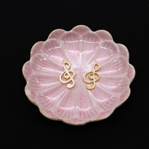 Pendentifs clé de sol en coquillage jaune naturel avec éclat perlé pour bijoux DIY