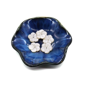 Natürliche weiße Perlmuttschale 21mm Blumenperlen Set für DIY Schmuckherstellung