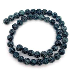 Groene drakenader agaat ronde kralen voor het maken van DIY sieraden en kettingen
