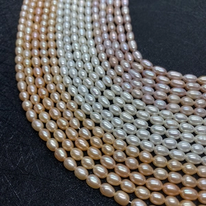 Perles d'eau douce naturelles ovales 3-7mm à haute brillance pour bijoux DIY