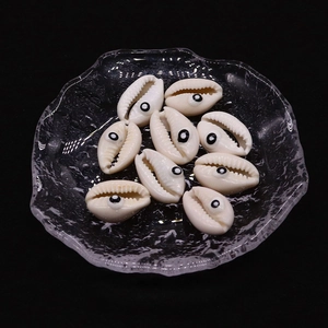 Cuentas de concha blanca natural con patrón de ojo para accesorios de joyería DIY