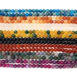 Gepolijste natuurlijke agaat ronde kralen in meerdere kleuren voor DIY sieraden maken