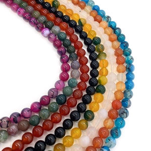 Gepolijste 6mm-10mm natuurlijke agaatkralen in diverse kleuren voor DIY-sieraden maken