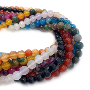 Kleurrijke 6-10mm agaatkralen voor DIY halskettingen en sieraden maken hobby