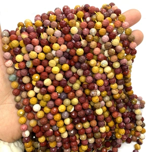 Cuentas de piedra natural facetada de 6mm para creación de joyas y collares hechos