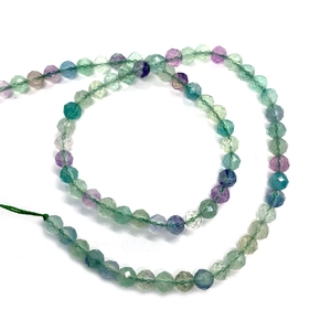 Facettierte natürliche grüne Fluorit-Rundperlen für DIY-Schmuck, Halsketten und Armbänder