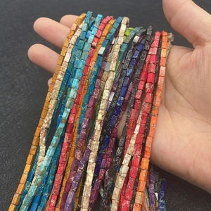 Gekleurde keizersteen rechthoek kralen 3x6mm voor DIY sieraden maken set