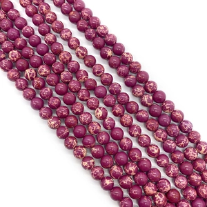 Purple Imperial Jasper natural stone round beads for DIY jewelry and necklaces
