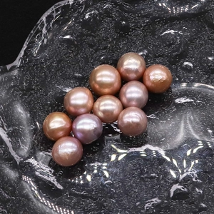 Polished natural freshwater Edison pearls in mixed pastel colors for jewelry making