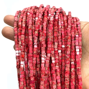 Magenta square cube imperial stone loose beads for DIY jewelry making accessories