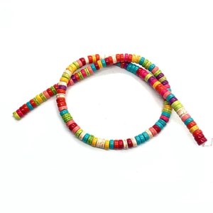 Double strand 3x6mm colorful natural stone abacus beads for DIY necklace jewelry making