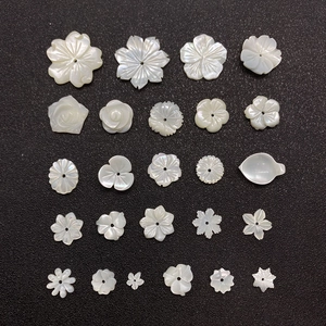 Natural Shell Carved Flower Beads Mother Of Artificial Pearl Loose Beads For DIY Jewelry Making Wedding Party Decor Shell Charms