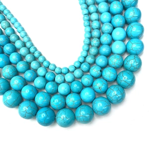 Perles de turquoise bleue naturelle en forme de colonne pour la création de bijoux