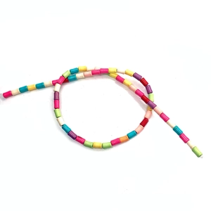 Colorful cylindrical natural stone beads 3x5mm and 6x8mm for DIY jewelry making