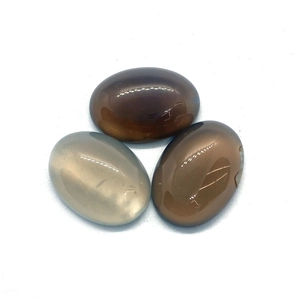 Gepolijste 6x8mm ovale agaat en edelsteen cabochons in bruine en grijsgroene tinten