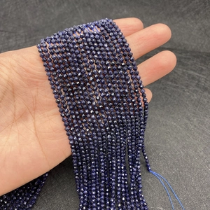 Gefacetteerde blauwe zandsteen kralen 2-4mm met sterreneffect voor DIY sieraden maken