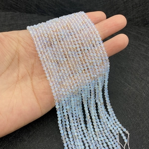 Perles de pierre d'opale à facettes 3-4mm pour bijoux DIY et confection de bracelets