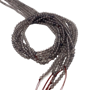 Gefacetteerde rookkwarts losse kralen voor DIY sieraden in grijs-paarse kleur