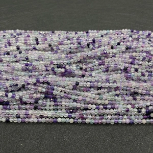 Macro view of faceted natural amethyst beads with fine precision cutting for DIY jewelry