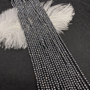 Perle in ematite naturale sfaccettata 2-4mm per creazione di gioielli DIY e bracciali