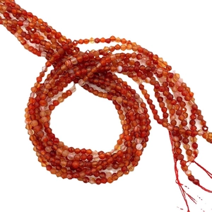 Faceted natural red agate round beads for DIY jewelry making and bracelet supplies