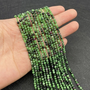Faceted 2-4mm Ruby in Zoisite beads for DIY jewelry making and handmade bracelets