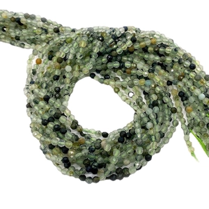 Facettierte 2-4 mm Prehnit Natursteinperlen in Grüntönen für DIY-Schmuckherstellung