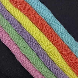 Macro view of 2mm faceted colorful cat eye opal glass beads for DIY jewelry making