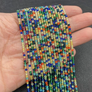Fili di perle in vetro spinello colorato sfaccettato 2mm 3mm per gioielli DIY