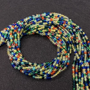 Perline sfaccettate in spinello di vetro colorato 2mm-3mm per creazione di gioielli fai-da-te