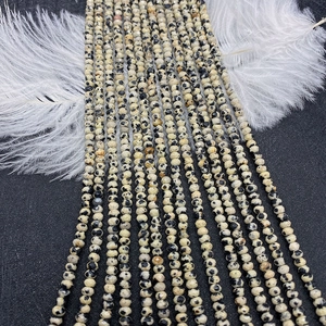 Facettierte Dalmatiner-Jaspis Perlen 2-3mm für handgefertigten Schmuck und DIY Designs