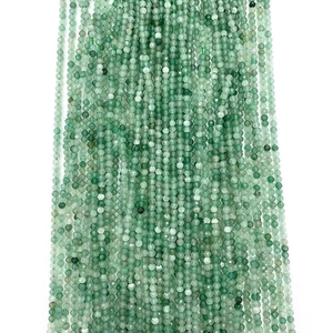 Gefacetteerde 2-4mm groene aventurijn natuursteen kralen voor DIY sieraden