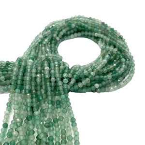 Gefacetteerde Groene Aventurijn natuursteen kralen 2-4mm voor DIY sieraden