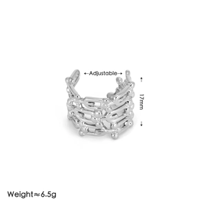 Vue détaillée du bracelet multicouche en forme de U réglable avec largeur 17mm