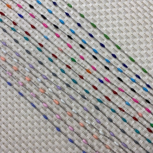 Silver stainless steel colorful enamel bead chain for DIY necklaces and jewelry