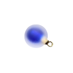Matte acrylic 16mm round ball pendant in blue and white for DIY jewelry making