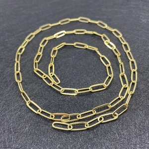 Catena a maglie in rame dorato per creazione di gioielli fai da te e borse